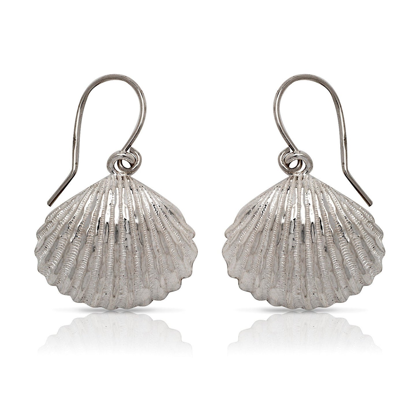 Better Jewelry .925 Sterling Silver Scallop Shell Earrings