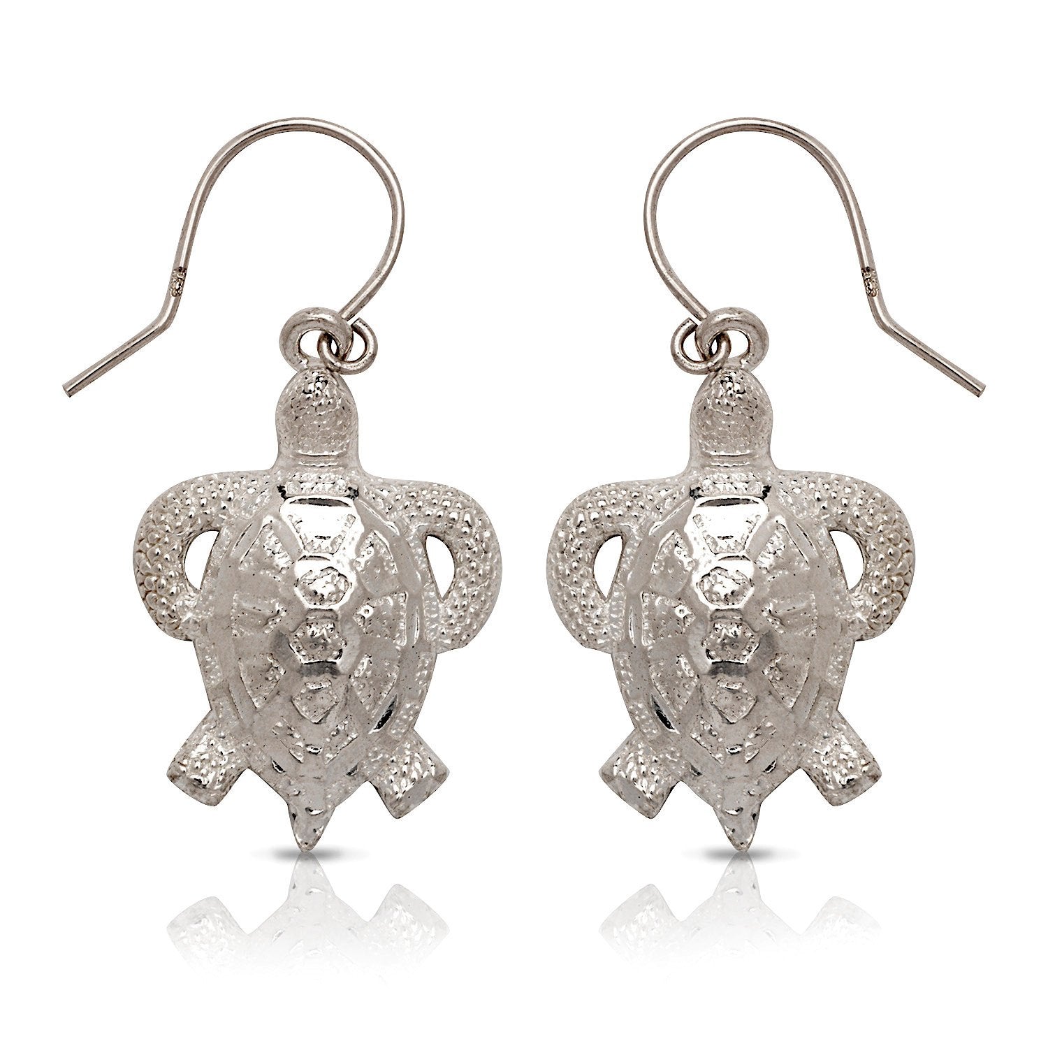 NEW  .925 Sterling Silver Sea Turtle Earrings (Made In USA) - Betterjewelry