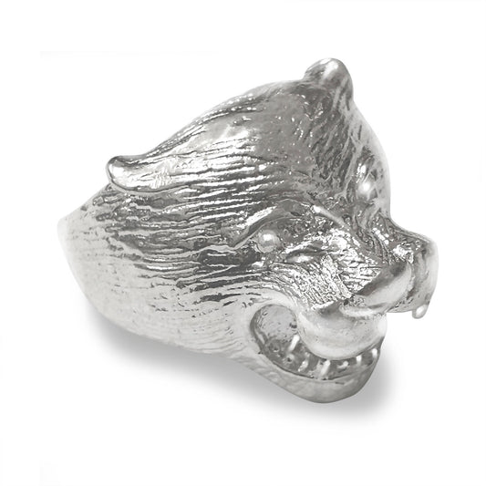 Better Jewelry Sterling Silver Panther Head  Men's Ring