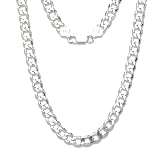 Better Jewelry 8 mm Cuban Chain Solid .925 Sterling Silver