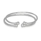 Better Jewelry Ball w. Double Halo Ends .925 Sterling Silver West Indian Bangles (1 pair)