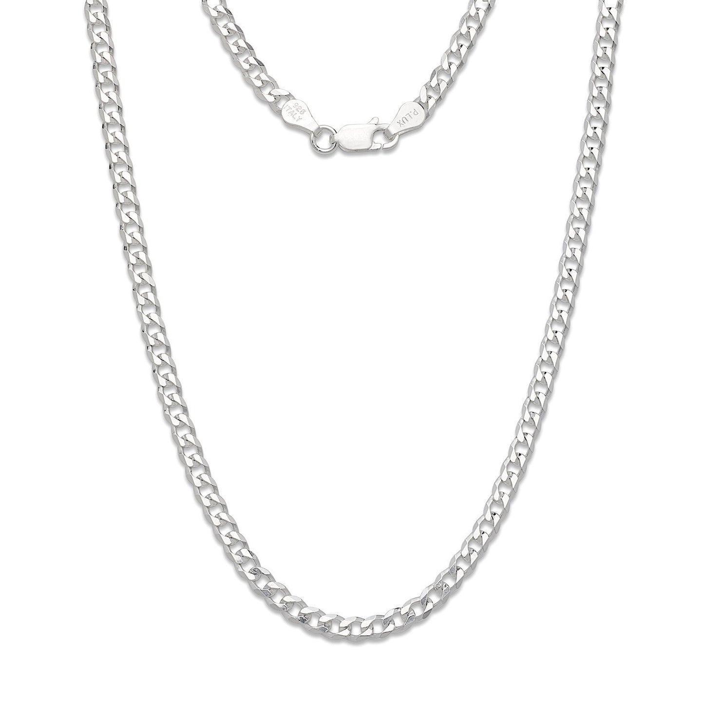 Better Jewelry 5 mm Cuban Chain Solid .925 Sterling Silver