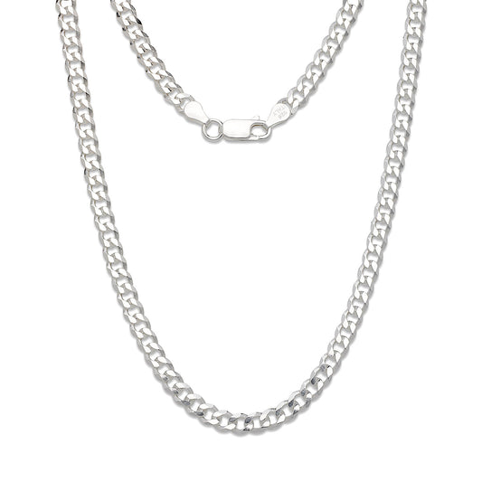 Better Jewelry 7 mm Cuban Chain Solid .925 Sterling Silver