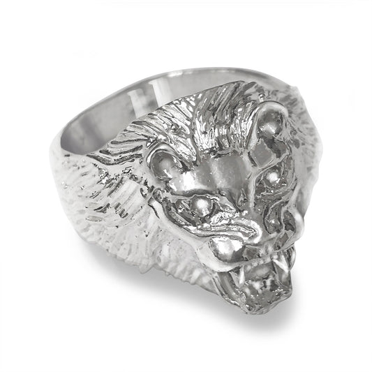 Better Jewelry Sterling Silver Lion Men's Ring