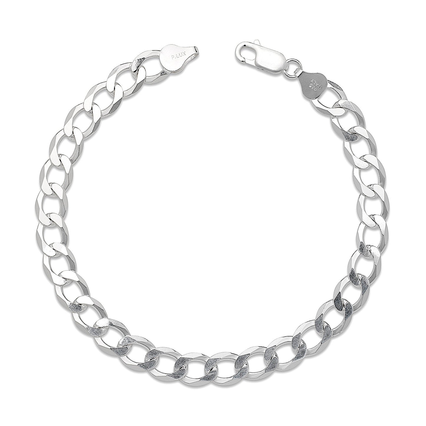 Better Jewelry Solid .925 Sterling Silver Cuban Chain Bracelet