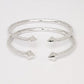 Better Jewelry Thick Pyramid Ends .925 Sterling Silver West Indian Bangle (1 piece)