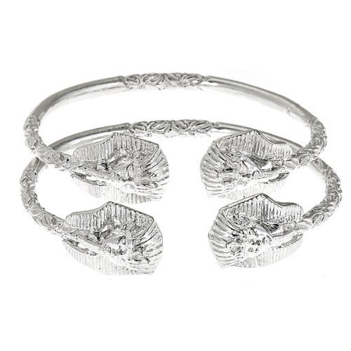 Pharaoh Head .925 Sterling Silver West Indian Bangles - Betterjewelry