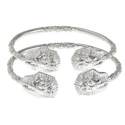 Pharaoh Head .925 Sterling Silver West Indian Bangles - Betterjewelry