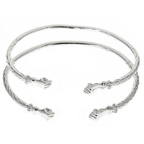 Fist .925 Sterling Silver West Indian Bangles - Betterjewelry