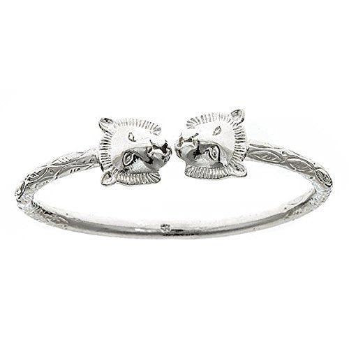 Lion .925 Sterling Silver West Indian Bangle (ONE BANGLE) - Betterjewelry