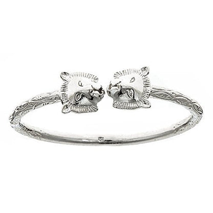 Lion .925 Sterling Silver West Indian Bangle (ONE BANGLE) - Betterjewelry