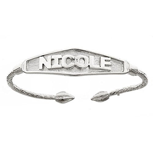 NAME PLATE Baby Bangle .925 Sterling Silver (10.3 grams) - Betterjewelry