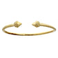 14K Yellow Gold West Indian Bangle w. Spear Ends (38.00 grams) - Betterjewelry
