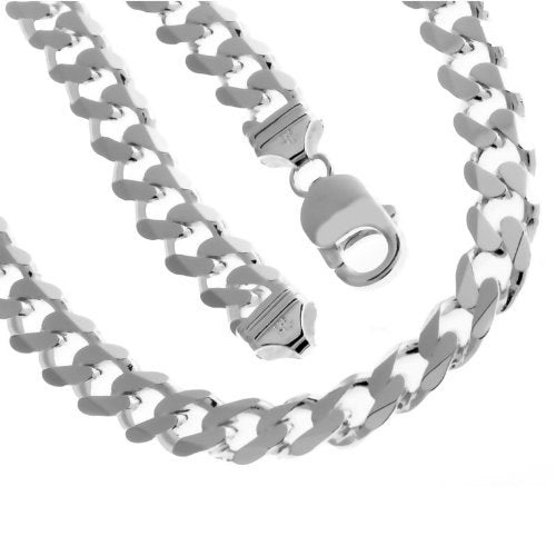 Better Jewelry Solid Sterling Silver Cuban Chain 18 Inches 12.9 mm 138 Grams