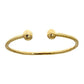 14K Yellow Gold BABY West Indian Bangle w. Ball Ends (Made in USA) - Betterjewelry