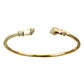 10K Yellow Gold West Indian Bangle w. Fist Ends (28 grams) - Betterjewelry