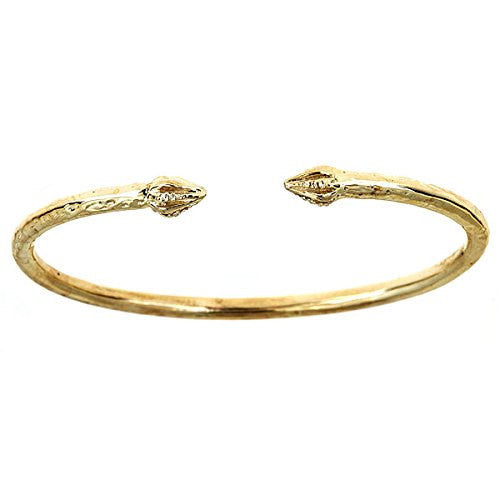 10K Yellow Gold Pointy Bulb West Indian Bangle (42 grams) - Betterjewelry