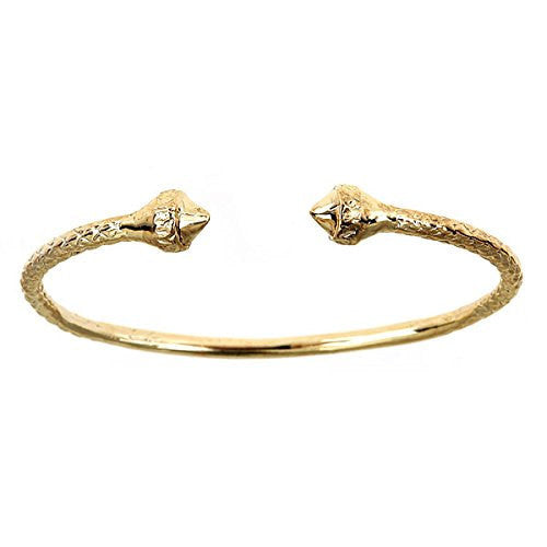 10K Yellow Gold BABY West Indian Bangle w. Pointy Ends - Betterjewelry