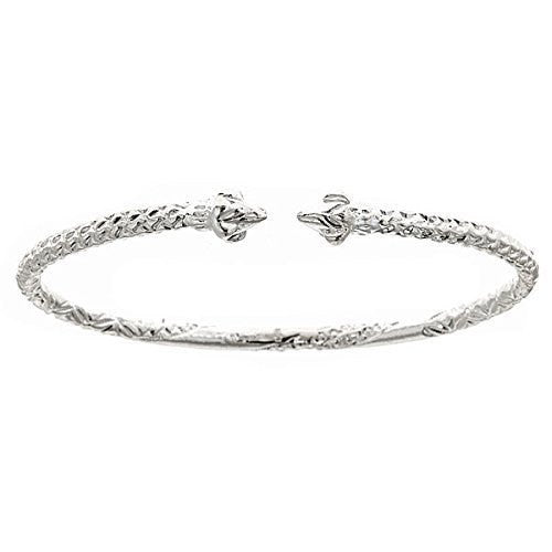 Pointy Ends .925 Sterling Silver West Indian Bangle - Betterjewelry
