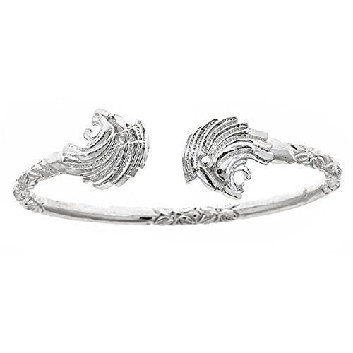 Lion .925 Sterling Silver West Indian Bangle - Betterjewelry