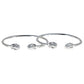 Pharaoh Ends West Indian Bangles .925 Sterling Silver (Pair) - Betterjewelry