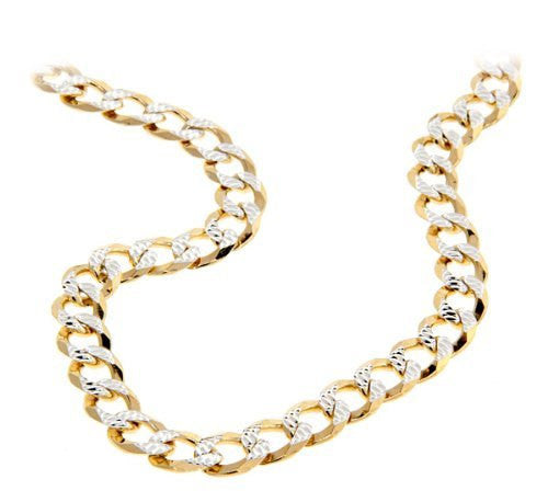 Cuban Italian Chain Two-Toned 14K Gold over .925 Sterling Silver - Betterjewelry