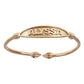 Better Jewelry Tulip Ends Name Plate West Indian Bangle 14K Yellow Gold (MADE IN USA)