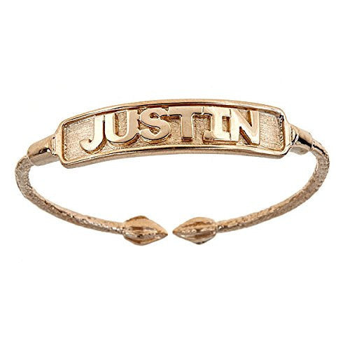 Name Plate West Indian Baby Bangle 10K Yellow Gold - Betterjewelry