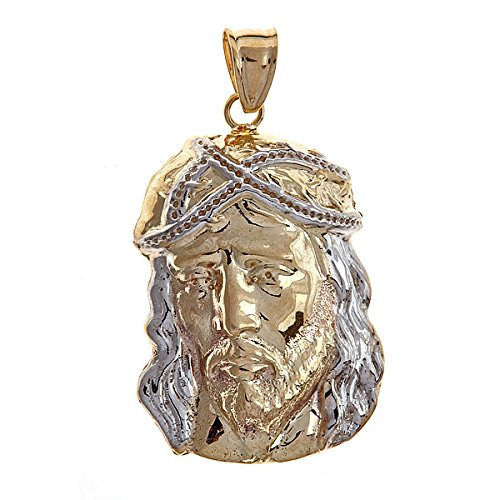 Jesus Head Charm 10K Yellow Gold - Betterjewelry