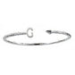 Personalized Letter + Arrow End West Indian Bangle .925 Sterling Silver - Betterjewelry