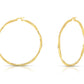 Better Jewelry Greek Key Hoop Earrings .925 Sterling Silver Gold Plated 3mm