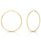 Better Jewelry Hoop Earrings .925 Sterling Silver Gold Plated 2mm