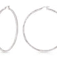 Better Jewelry Hoop Earrings Diamond Cut .925 Sterling Silver 3mm