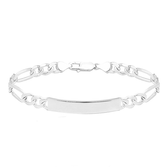 Better Jewelry .925 Sterling Silver Figaro ID bracelet