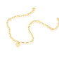 Better Jewelry .925 Sterling Silver Gold Pated "Heart" Anklet