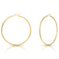 Better Jewelry Hoop Earrings .925 Sterling Silver Gold Plated 2mm