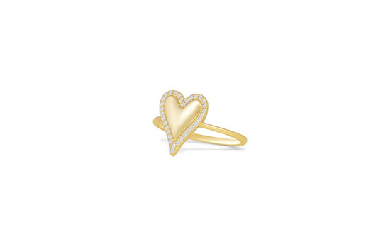 Better Jewelry .925 Sterling Silver Heart Ring CZ Stones