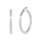 Better Jewelry Hoop Earrings .925 Sterling Silver 4mm