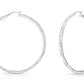 Better Jewelry Hoop Earrings Diamond Cut .925 Sterling Silver 3mm