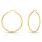 Better Jewelry Hoop Earrings .925 Sterling Silver Gold Plated 3mm