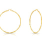 Better Jewelry Greek Key Hoop Earrings .925 Sterling Silver Gold Plated 3mm