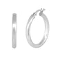 Better Jewelry Hoop Earrings .925 Sterling Silver 3mm