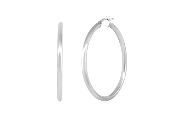 Better Jewelry Hoop Earrings .925 Sterling Silver 3mm